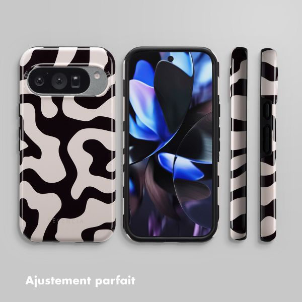 Selencia Coque arrière Vivid Google Pixel 10 / 10 Pro - Art Wave Black