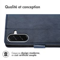 imoshion Étui de télephone portefeuille de luxe Samsung Galaxy A37 (5G) - Bleu foncé
