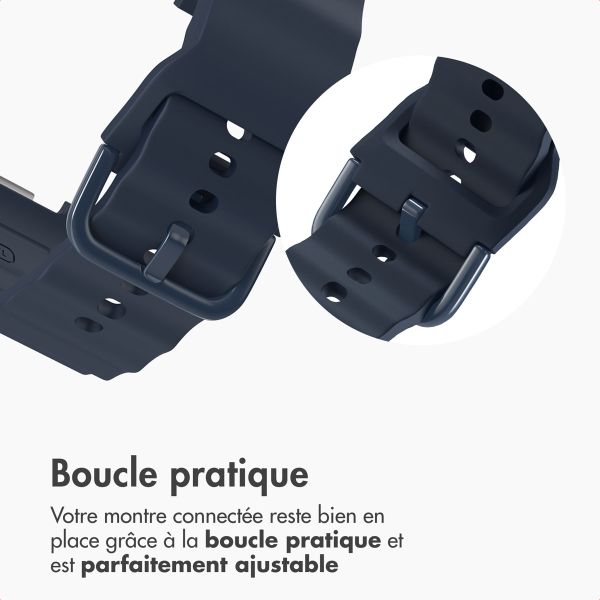 imoshion Bracelet Wave en silicone Samsung Galaxy Watch 8 (40/44mm) / Classic (46mm) - Bleu foncé