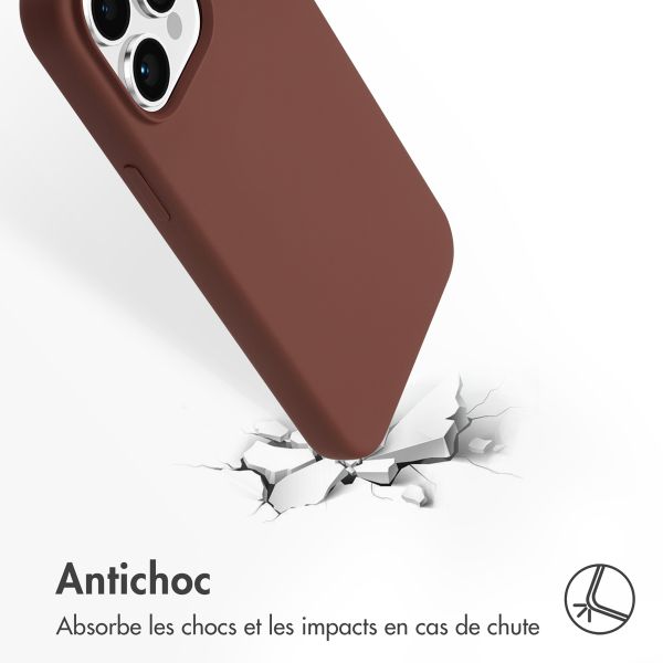 Accezz Coque Liquid Silicone avec MagSafe Apple iPhone 15 Pro Max - New Tea Brown
