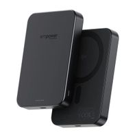 Empower by PanzerGlass Empower Bank Powerbank 10 000 mAh - Powerbank sans fil - MagSafe et Qi2 - Space Black