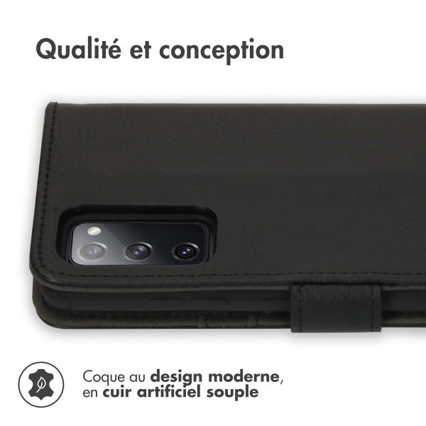 imoshion Étui de télephone portefeuille de luxe Samsung Galaxy S20 FE - Noir