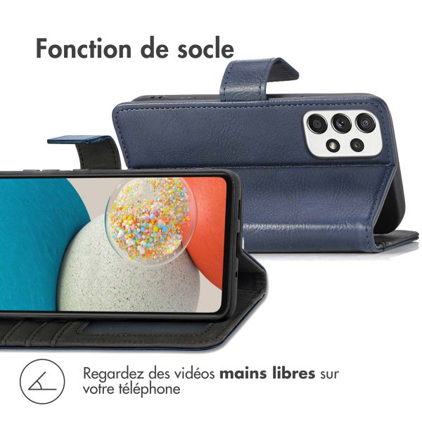 imoshion Étui de télephone portefeuille de luxe Samsung Galaxy A53 - Bleu foncé
