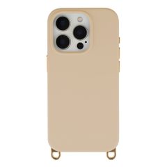 Selencia Coque arrière Rivièra avec MagSafe avec crochets amovibles Apple iPhone 15 Pro - Milky Latte