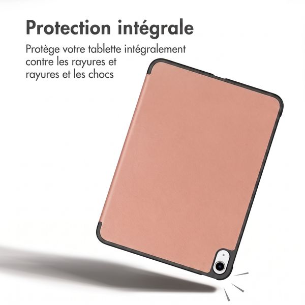 imoshion Coque tablette Trifold Apple iPad 11 (2025) 11 pouces A16 / iPad 10 (2022) 10.9 pouces - Rose Doré