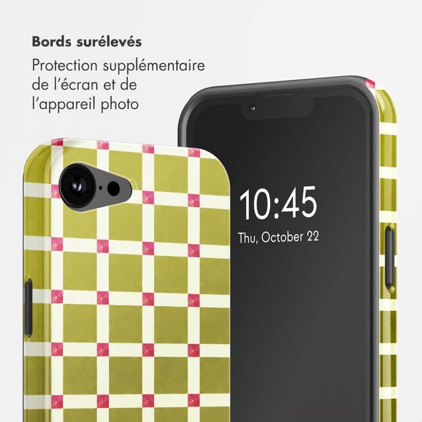 Selencia Coque arrière Vivid avec MagSafe Apple iPhone 17e / 16e - Check This Olive