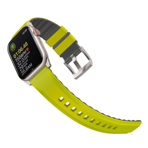 Uniq Bracelet Linus AiroSoft™ en silicone Apple Watch | 44/45/46/49 mm - Lime Green