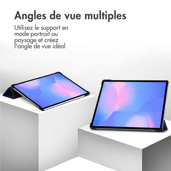 imoshion Coque tablette Trifold Samsung Galaxy Tab S10 FE Plus - Bleu foncé