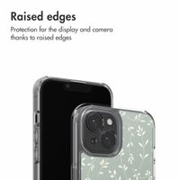 imoshion Coque Design Apple iPhone 15 - Smoke Green Flowers