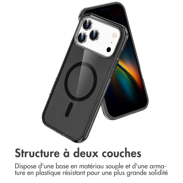 imoshion Coque Pailletée avec MagSafe Apple iPhone 17 Pro - Noir
