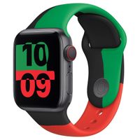 Apple Bracelet Sport Apple Watch Series 1 - 9 / SE (38/40/41 mm) | Series 10 / 11 (42 mm) - Taille M/L - Black Unity