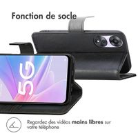 imoshion Étui de télephone portefeuille de luxe Oppo A58 - Noir