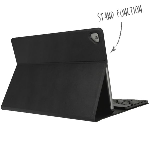 Accezz Étui de tablette portefeuille Bluetooth Clavier Apple iPad 6 (2018) 9.7 pouces / iPad 5 (2017) 9.7 pouces - AZERTY / FR - Noir