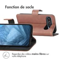 imoshion Étui de télephone portefeuille de luxe Google Pixel 9 / 9 Pro - Marron