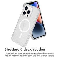 imoshion Coque Pailletée avec MagSafe Apple iPhone 14 Pro Max - Paillettes Transparent