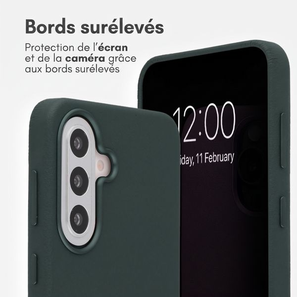 Accezz Coque arrière en cuir avec MagSafe Samsung Galaxy A57 (5G) - Cedar Green