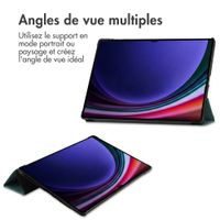 imoshion Coque tablette Trifold Samsung Galaxy Tab S10 Ultra / Tab S9 Ultra - Vert foncé