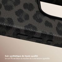 Selencia Coque Sabi imprimé panthère avec MagSafe Apple iPhone 16 Pro - Midnight Black