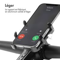 imoshion Support de téléphone en aluminium pour vélo - Léger - Universel - Noir