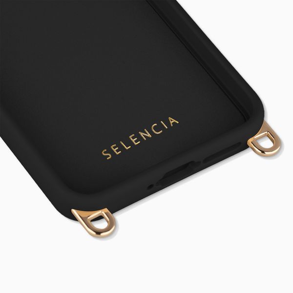Selencia Coque arrière Rivièra avec MagSafe avec crochets amovibles Samsung Galaxy A55 (5G) / A35 - Velvet Black