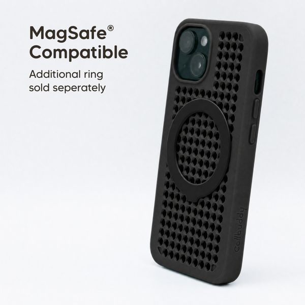 Callbuddy Coque avec strap Apple iPhone 17e / 16e / 15 / 14 / 13 - Epic Black