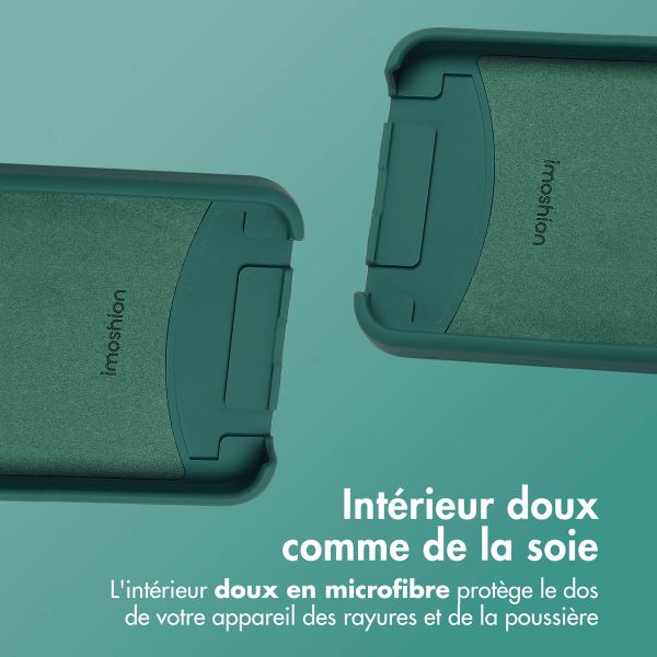 imoshion Coque arrière Color avec cordon amovible et MagSafe Samsung Galaxy S25 / S24 - Vert foncé