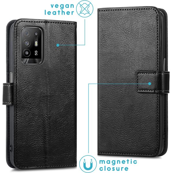 imoshion Étui de télephone portefeuille de luxe Oppo A94 (5G) - Noir
