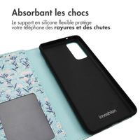 imoshion Étui de télephone portefeuille Design Samsung Galaxy S20 FE - Blue Flowers