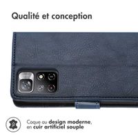 imoshion Étui de télephone portefeuille de luxe Xiaomi Redmi Note 11 (4G) / Note 11S (4G) - Bleu foncé