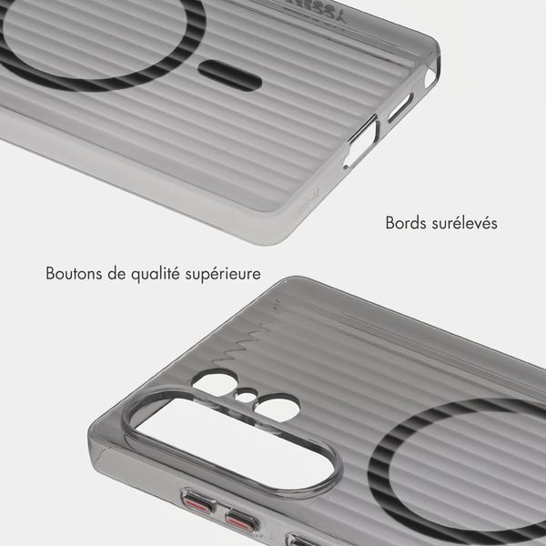 Accezz Coque arrière Lite avec MagSafe | Fluted | Samsung Galaxy S25 Ultra - Noir