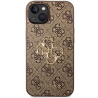 Guess Coque 4G Metal Logo Backcover Apple iPhone 15 - Marron