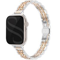 Selencia Bracelet en acier slim style Jubilee Apple Watch | 38/40/41/42 mm - Argent & Or Rose