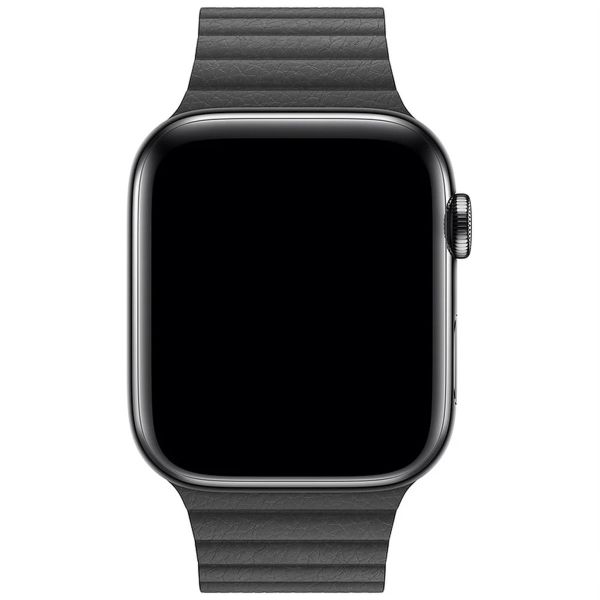 Apple Bracelet Leather Loop Apple Watch | 44/45/46/49 mm - Taille L - Noir