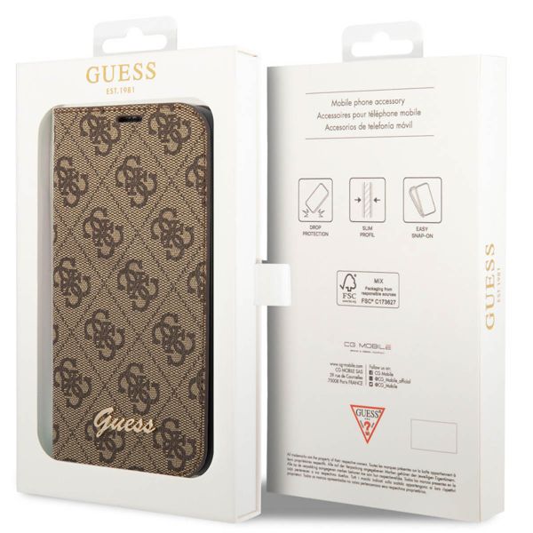 Guess Coque 4G Logo Apple iPhone 14 Pro - Marron