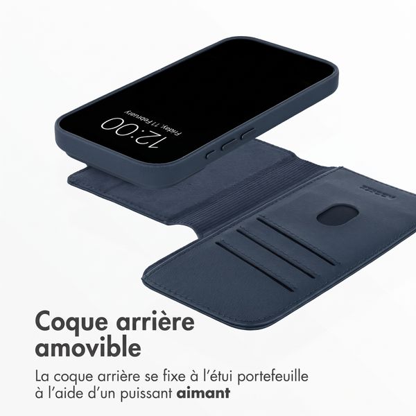 Accezz Étui de télephone portefeuille en cuir 2-en-1 avec MagSafe Apple iPhone 18 Pro Max / 17 Pro Max - Nightfall Blue