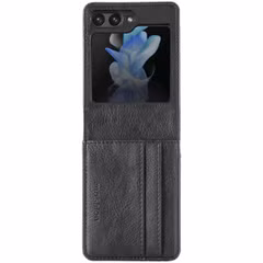 imoshion Étui de télephone portefeuille Luxe Samsung Galaxy Z Flip 5 - Noir