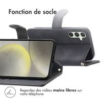 imoshion Etui de télephone portefeuille avec cordon Samsung Galaxy S25 / S24 - Noir