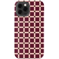 Selencia Coque arrière Vivid Apple iPhone 12 (Pro) - Check This Burgundy