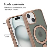 Accezz Coque Ring Stand avec MagSafe Apple iPhone 15 - Marron