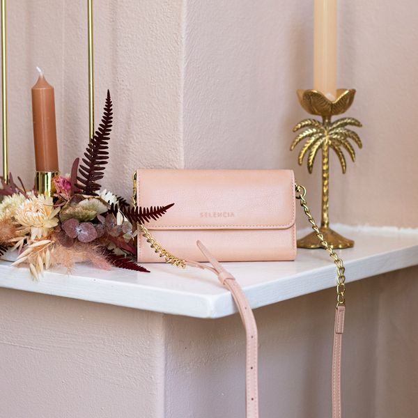 Selencia Pochette amovible en cuir végan Eny Samsung Galaxy S21 Plus - Rose