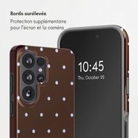 Selencia Coque arrière Vivid Samsung Galaxy S26 Ultra - Happy Dots Chocolate