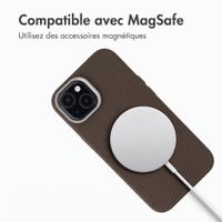 Accezz Coque arrière Mesh avec MagSafe Apple iPhone 15 - Marron