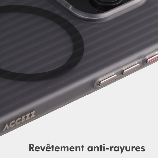 Accezz Coque arrière Lite avec MagSafe | Fluted | Apple iPhone 15 Pro - Gris