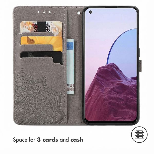 imoshion Etui de télephone Mandala Oppo Reno8 Lite - Gris