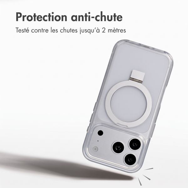 Accezz Coque Ring Stand avec MagSafe Apple iPhone 18 Pro Max / 17 Pro Max - Transparent