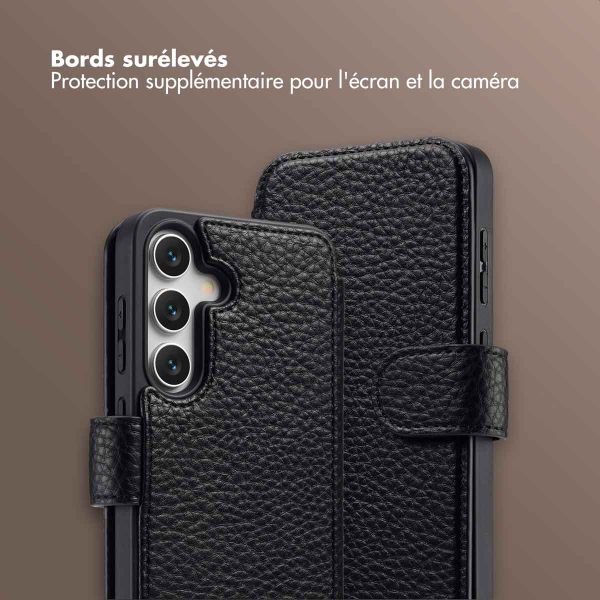 Selencia Étui Riva avec MagSafe et cordon de téléphone Samsung Galaxy S25 / S24 - Noir