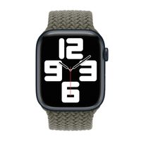 Apple Bracelet Solo tressé Apple Watch | 38/40/41/42 mm - Taille 3 - Olive