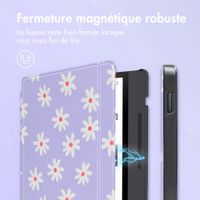 imoshion Design Slim Hard Sleepcover avec support Kobo Libra H2O - Flowers Distance