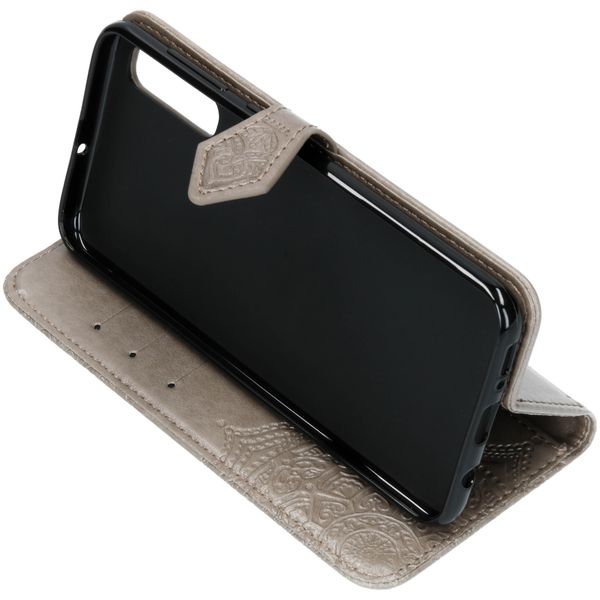 Etui de télephone portefeuille Mandala Samsung Galaxy A50 / A30s - Gris