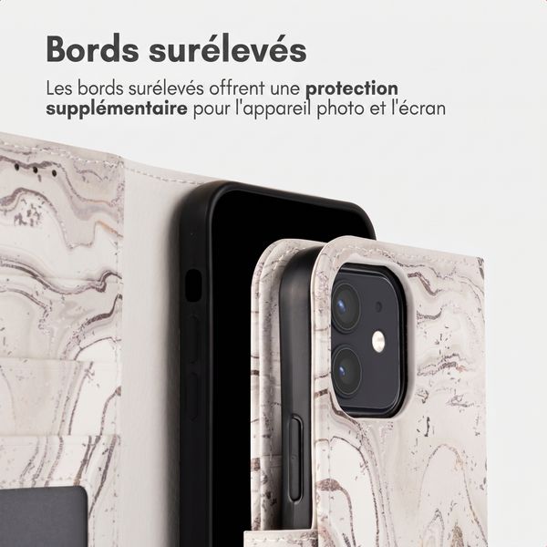 imoshion Étui de télephone portefeuille Design Apple iPhone 12 (Pro) - Sandy Marble